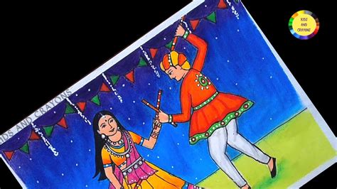 Navratri Garba Drawing Easy How To Draw Garba Dance Drawing Step | Images and Photos finder