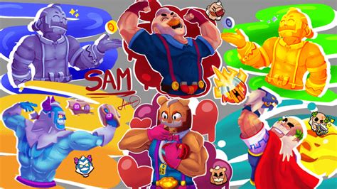 Sam at 360°, all Sam skins and also the spray and thinking about who would be the next Brawlers ...