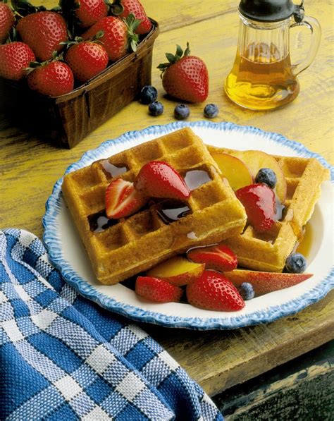 Waffles with Fresh Fruit and Syrup recipe | Eat Smarter USA