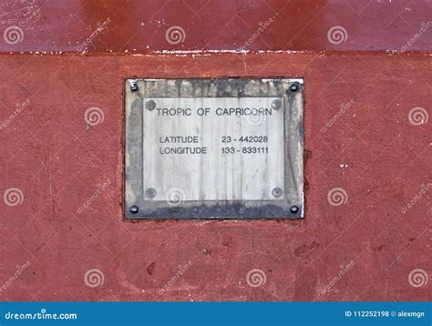 Tropic of Capricorn sign stock photo. Image of sign - 112252198