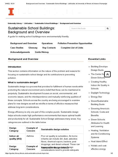 Background and Overview - Sustainable School Buildings | PDF ...