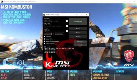 MSI Kombustor-Benchmark para tu tarjeta gráfica | SSDM2Pro.com