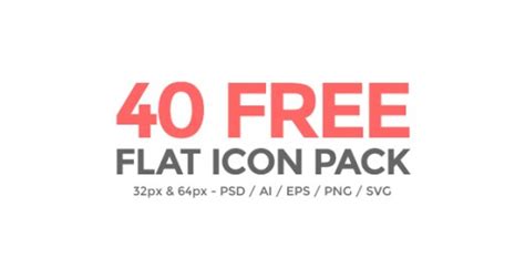 40 New Free Flat Icons (PSD, AI, EPS, SVG, PNG) - Designbeep