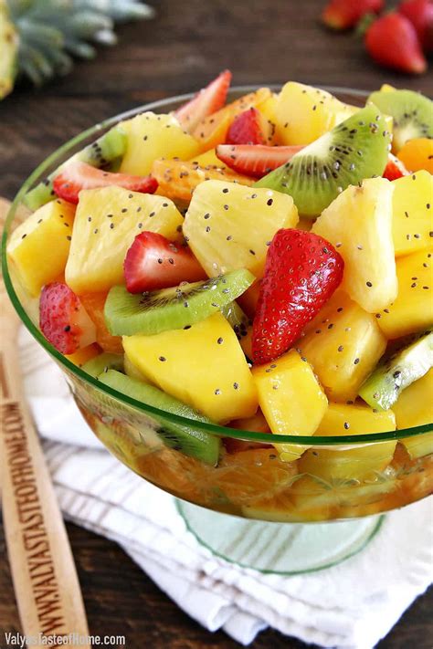 Easy Tropical Fruit Salad (with the Perfect Salad Dressing)