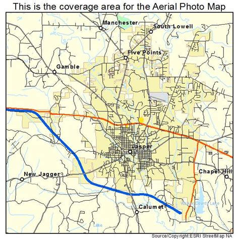 Aerial Photography Map of Jasper, AL Alabama