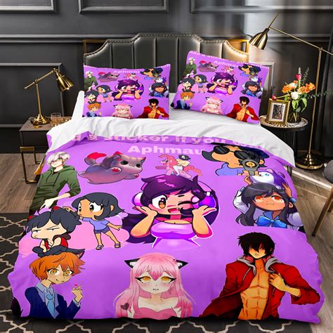 APHMAU Bedding Set Single Twin Full Queen King Size Kawaii Aphmau Bed – CosWigShop.com