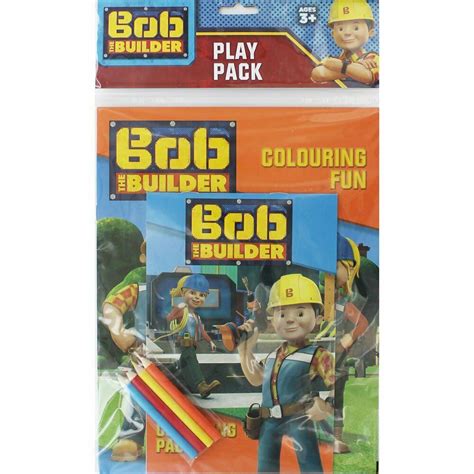 Bob The Builder Play Pack Colouring Set (c/w 4 Pcs Colours Pencil ...