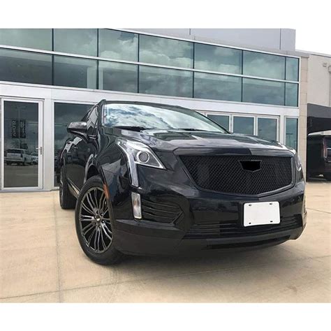 Grill Cover for 2017-2020 Cadillac XT5 ABS Painted GLOSS BLACK Grille Trim Guard | eBay