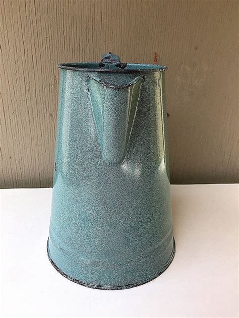 Blue Enamel COFFEE POT Large Vintage C.1930's - Etsy