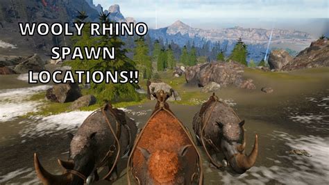 ARK Lost Island | Wooly Rhino Spawn locations!! - YouTube