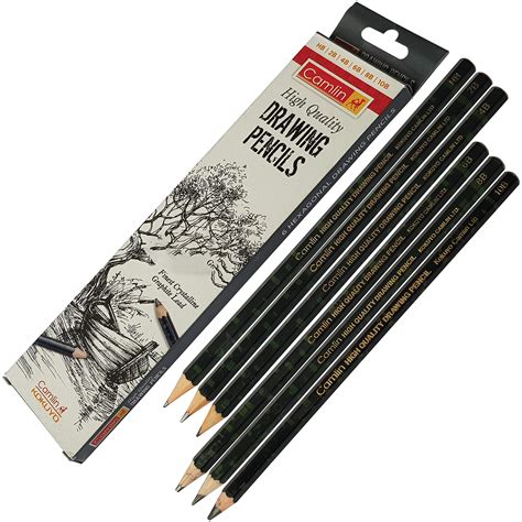 Buy KOKUYO CAMLIN HB 2B 4B 6B 8B 10B Graded Drawing Pencils Combo Pack Sketch Tone Draw Write ...