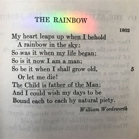 "My Heart Leaps Up" by William Wordsworth • rainbow, rainbow photo, rainbow poem, wordsworh poem ...