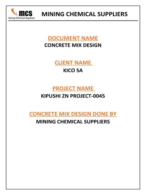 Concrete Mix Design M20 - MMR | PDF | Concrete | Construction Aggregate