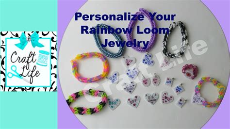 Craft Life ~ How to Make Personalized Charms for Rainbow Loom Bracelets Rings Jewelry - YouTube