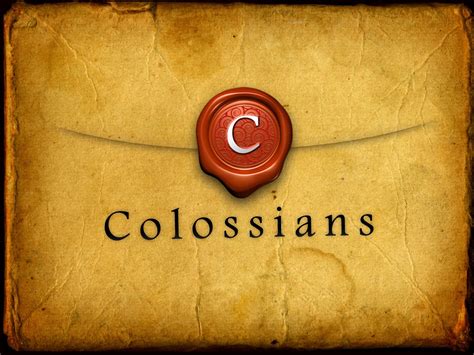 De's Bible Study: Colossians Overview Updated