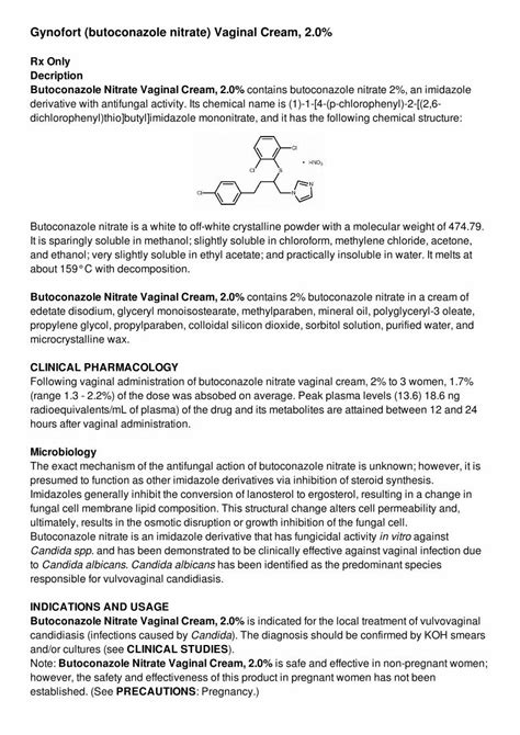 (PDF) Gynofort (butoconazole nitrate) Vaginal Cream, 2.0%pionas.pom.go ...