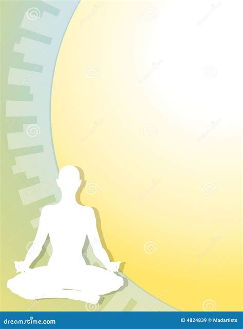 Fitness Yoga Figure Background Stock Illustration - Illustration of clip, calm: 4824839