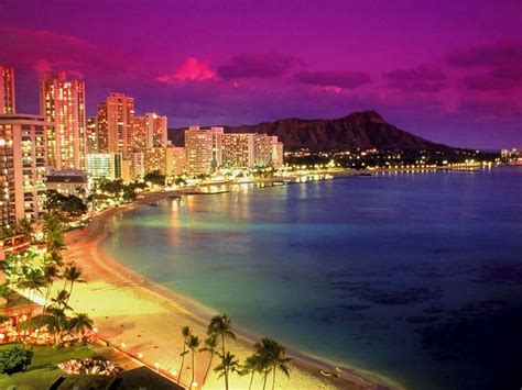 City Skylines in 2021 | Beach at night, Beach rentals, Hawaii beaches