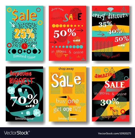 Set of sale banners design Royalty Free Vector Image