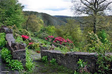 "Westbrook House, Bampton" The natural stonework on the path down to the main terraced lawns ...