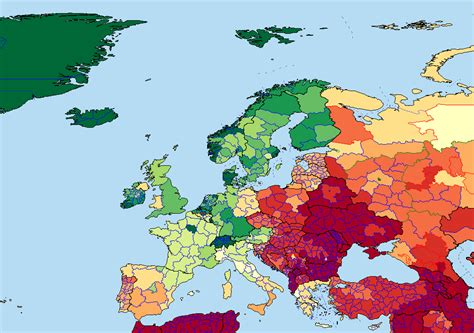 Map of European subdivisions by GDP per Capita (nominal) Imaginary Maps, Subdivision, Europe Map ...