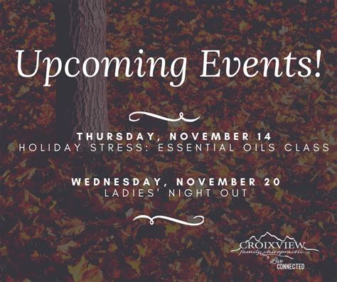 Upcoming November Events! – Croixview Family Chiropractic