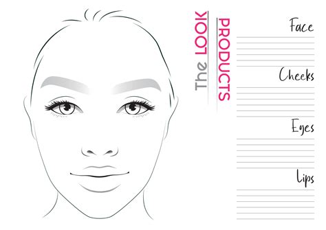 Face Chart Makeup Artist Blank | Makeupview.co