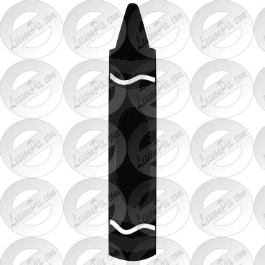 Black Crayon Picture for Classroom / Therapy Use - Great Black Crayon Clipart