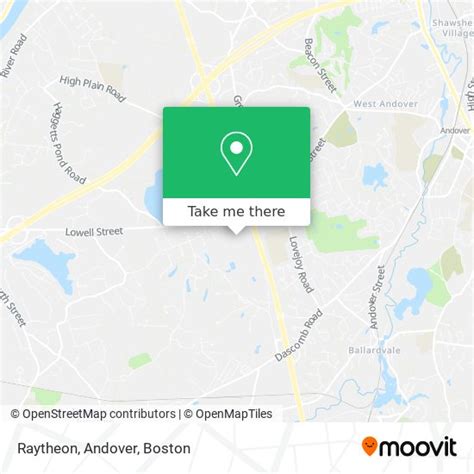 How to get to Raytheon, Andover in Boston by bus or train?