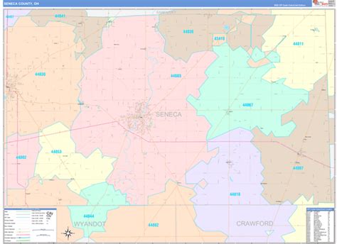 Wall Maps of Seneca County Ohio - marketmaps.com