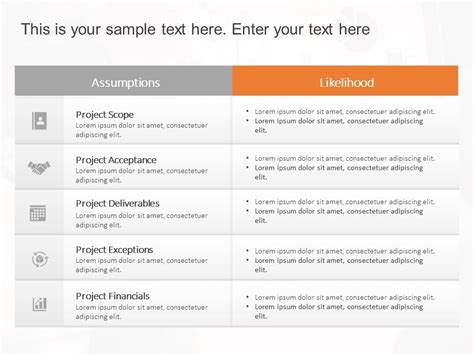 Project Assumptions PowerPoint Template