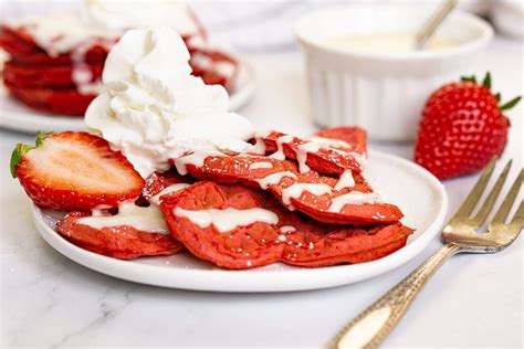 Red Velvet Waffles with Cream Cheese Glaze | Good in the Simple