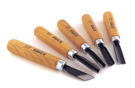 Narex 5 Piece Set Starter Carving Chisels 3 Gouges, V Tool and Double Bevel S... | eBay