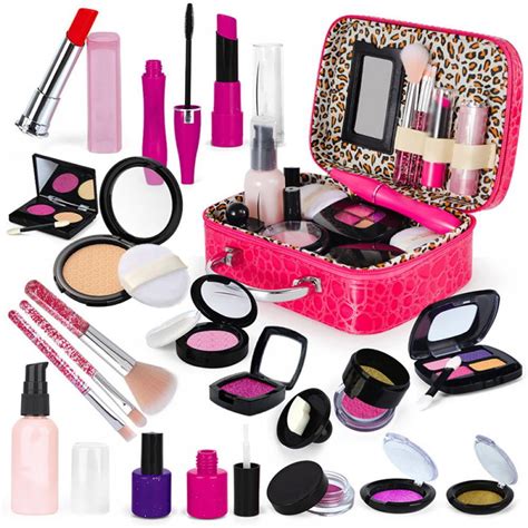 Girls Pretend Play Makeup Toy - Pretend Makeup Case for Girls , Play Makeup Kit for Toddlers ...