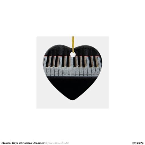 Musical Keys Christmas Ornament | Zazzle