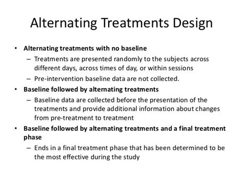 Alternating treatments design