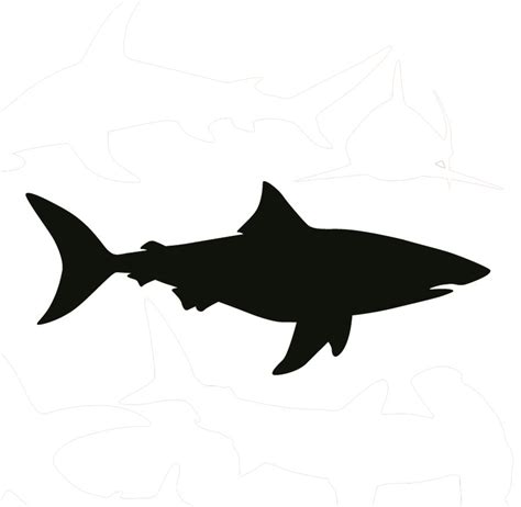Dive into the Deep with Shark Silhouette Graphics: Perfect for Your Design Projects