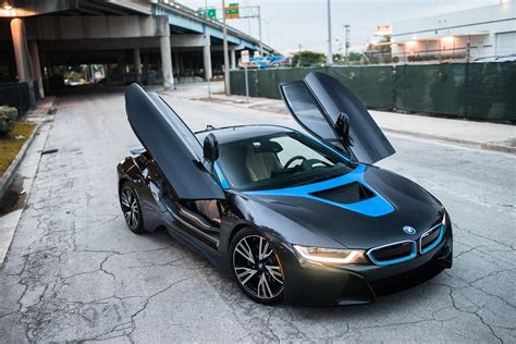 2018 BMW i8 – Grey Blue | MVP Miami Exotic Rentals