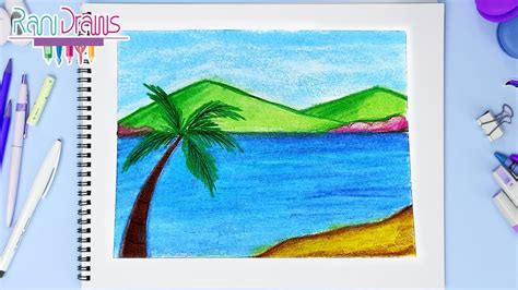 Cómo Dibujar Un PAISAJE DÍA Y NOCHE Con Lápices De, 57% OFF