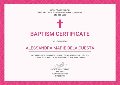 Baptism Certificate Template - 10+ Free PDF Documents Download | Free & Premium Templates