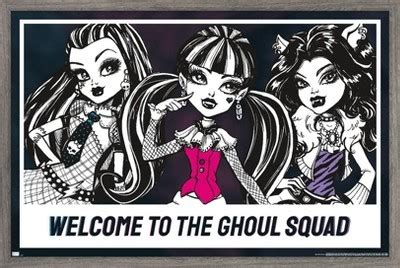 Trends International Mattel Monster High - Ghoul Squad Framed Wall Poster Prints Barnwood Framed ...