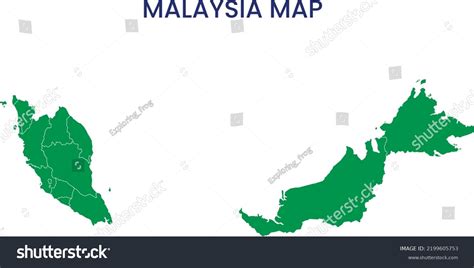 High Detailed Map Malaysia Outline Map Stock Vector (Royalty Free) 2199605753 | Shutterstock