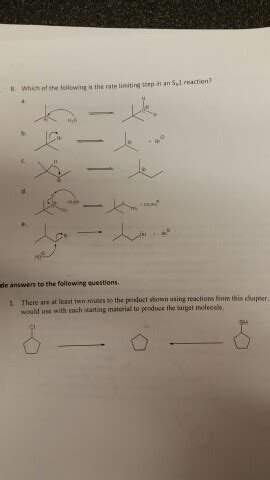 Solved Which of the following is the rate limiting step in | Chegg.com