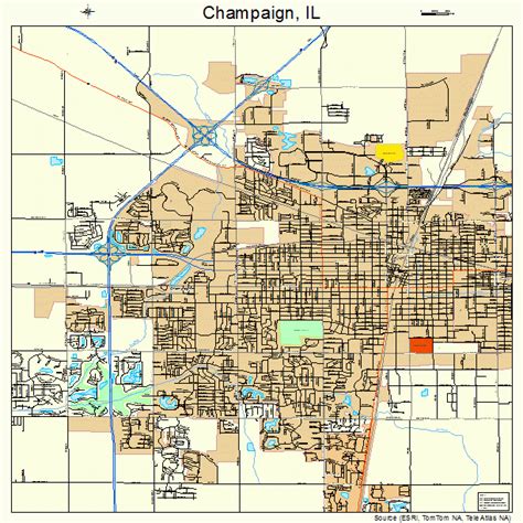 Champaign Illinois Street Map 1712385