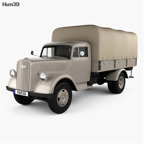 Opel Blitz Flatbed Truck 1940 3D model - Military on Hum3D