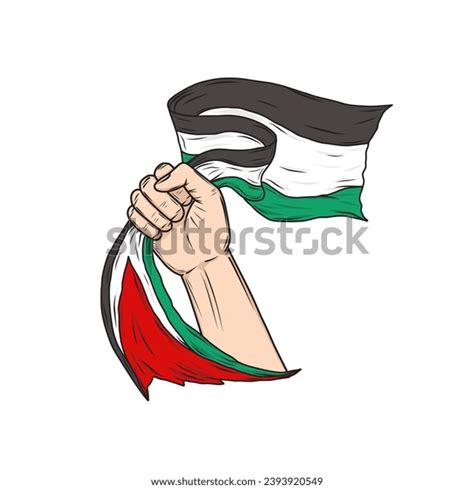 People Holding National Palestine Flag Palestine Stock Vector (Royalty Free) 2393920549 ...