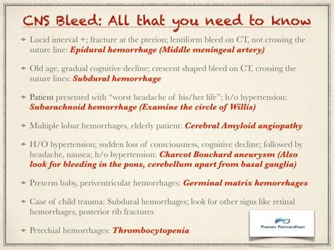 Lucid interval; “worst headache... - Understanding Pathology