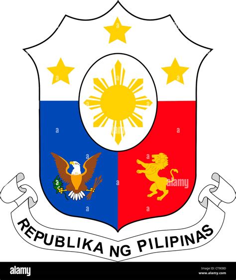 National coat of arms of the Republic of the Philippines Stock Photo - Alamy