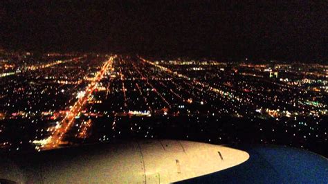 Landing at LAX Los Angeles Internation Airport at night - YouTube