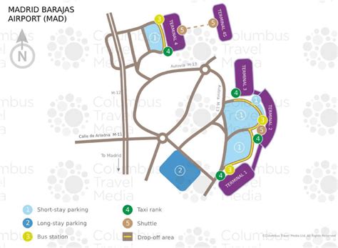 Madrid airport map - Ontheworldmap.com